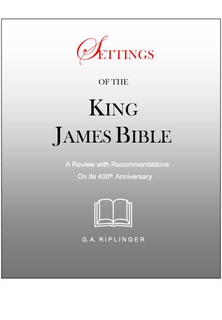 Settings of the King James Bible by G.A. Riplinger CD-Rom